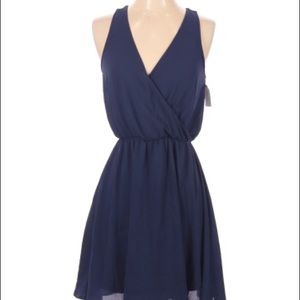 Lush Kylie Skater Dress Navy Blue